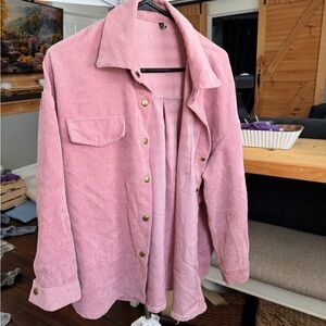 Women’s pink corduroy jacket - size M